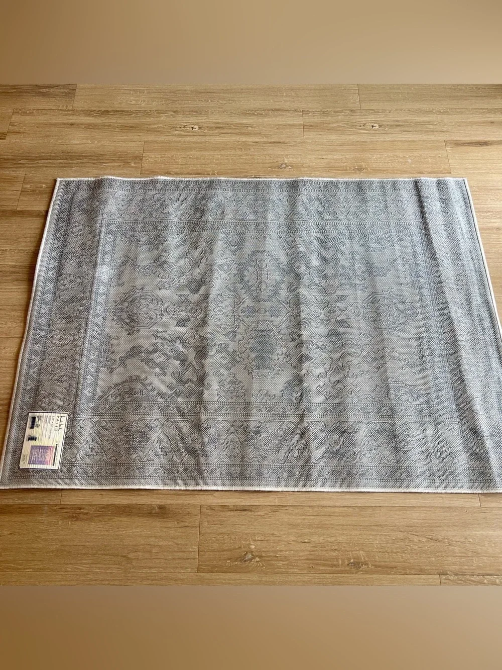 Nicole Miller Patio Country Ayana 3’11”x5’2” Gray-Blue Indoor/Outdoor Area Rug